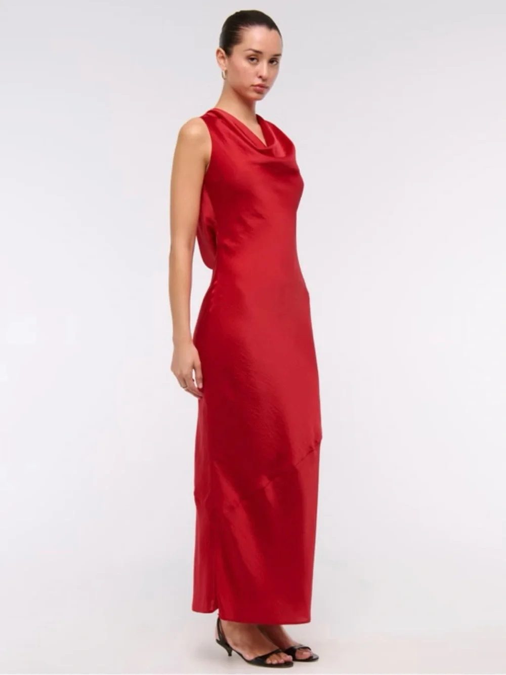 satin light pink dress Jasmine Halter Maxi Dress, in Luxe Satin, Size: XS | Show Me Your Mumu meta-size-chart-ALC-size-chart Grey Off-Shoulder Long Sleeve My Actual Bust is:54